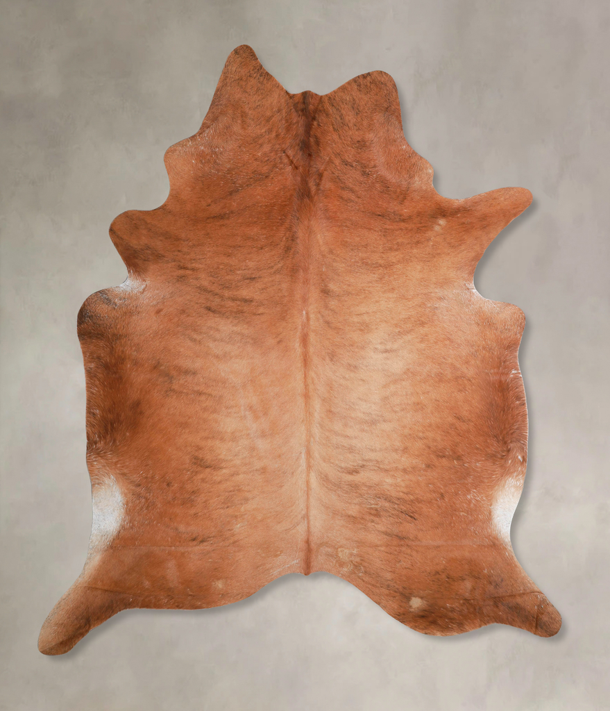 Medium Brindle XX-Large Brazilian Cowhide Rug 7'10"H x 6'8"W #A46770 by Hudson Hides