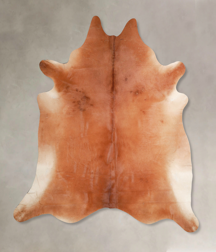 Solid Brown XX-Large Brazilian Cowhide Rug 7'10"H x 7'4"W #A46775 by Hudson Hides