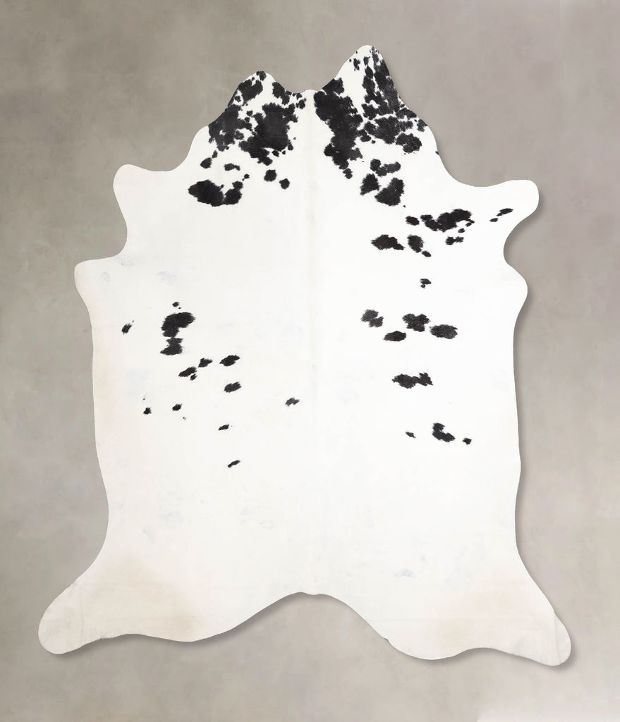 Black and White XX-Large Brazilian Cowhide Rug 7'7"H x 6'7"W #A46777 by Hudson Hides