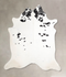 Black and White XX-Large Brazilian Cowhide Rug 7'7
