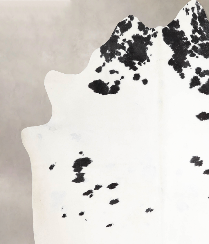 Black and White XX-Large Brazilian Cowhide Rug 7'7"H x 6'7"W #A46777 by Hudson Hides