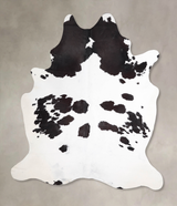 Black and White XX-Large Brazilian Cowhide Rug 7'11"H x 6'6"W #A46801 by Hudson Hides