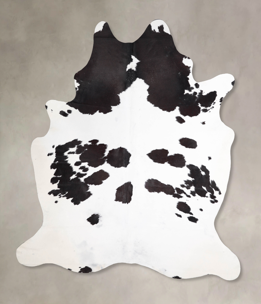 Black and White XX-Large Brazilian Cowhide Rug 7'11"H x 6'6"W #A46801 by Hudson Hides