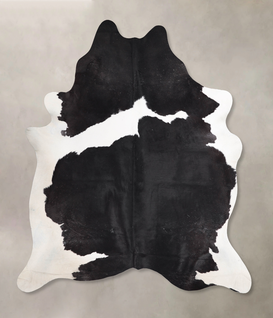 Black and White XX-Large Brazilian Cowhide Rug 7'11"H x 6'9"W #A46806 by Hudson Hides