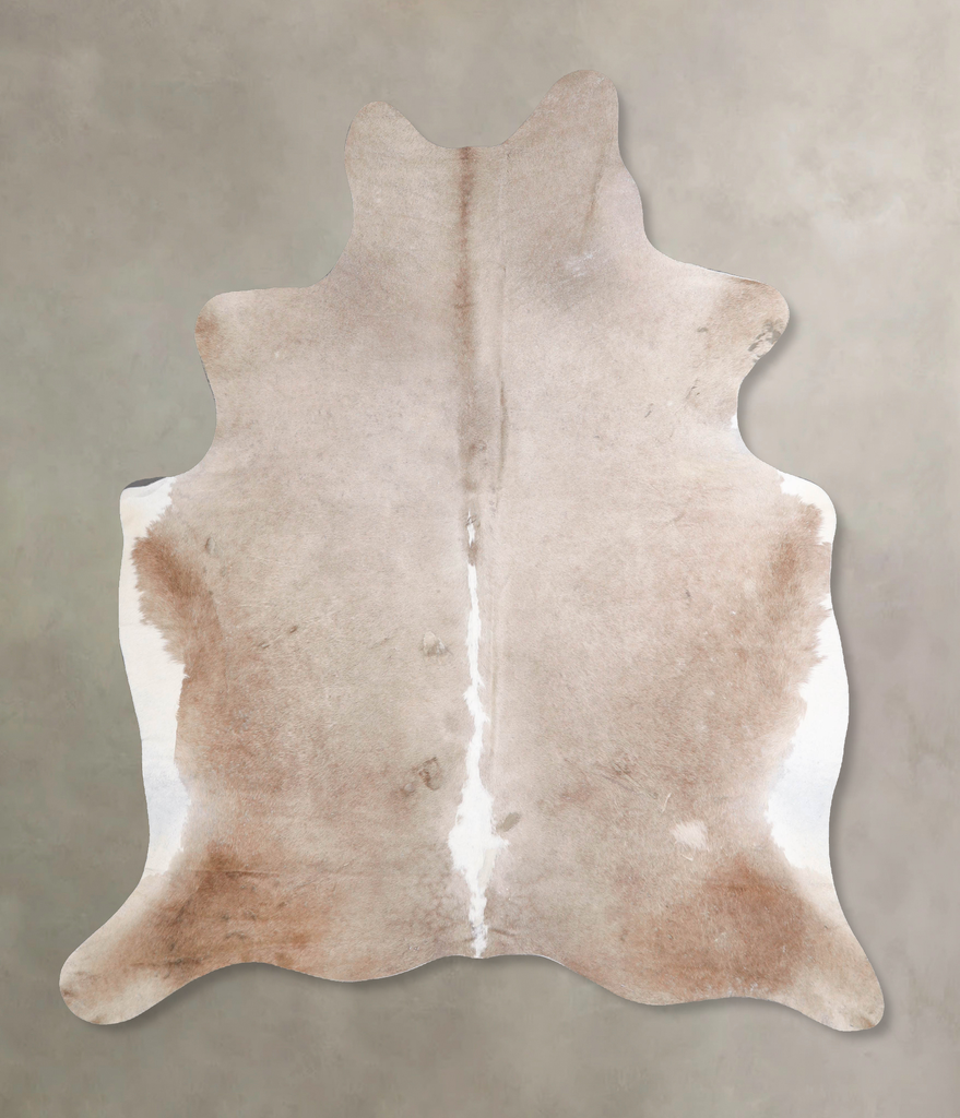 Taupe X-Large Brazilian Cowhide Rug 7'0"H x 6'1"W #A46814 by Hudson Hides
