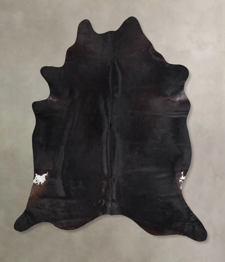 Solid Black X-Large Brazilian Cowhide Rug 6'11"H x 6'6"W #A46815 by Hudson Hides