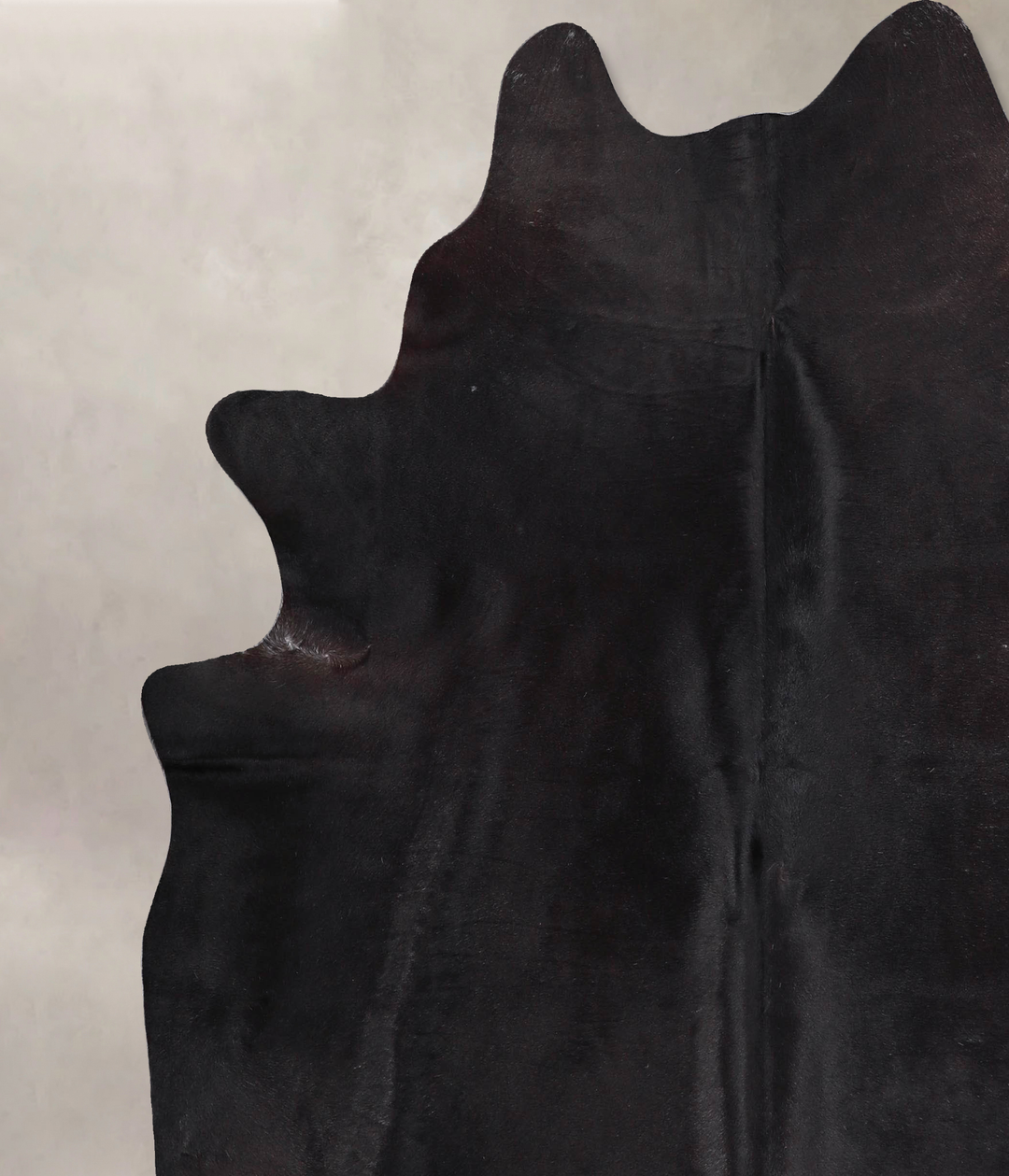 Solid Black X-Large Brazilian Cowhide Rug 6'11"H x 6'6"W #A46815 by Hu