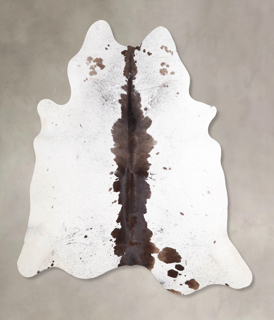 Chocolate and White XX-Large Brazilian Cowhide Rug 7'9"H x 6'9"W #A46822 by Hudson Hides
