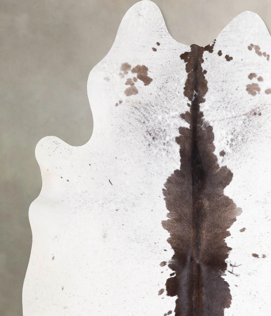 Chocolate and White XX-Large Brazilian Cowhide Rug 7'9"H x 6'9"W #A468