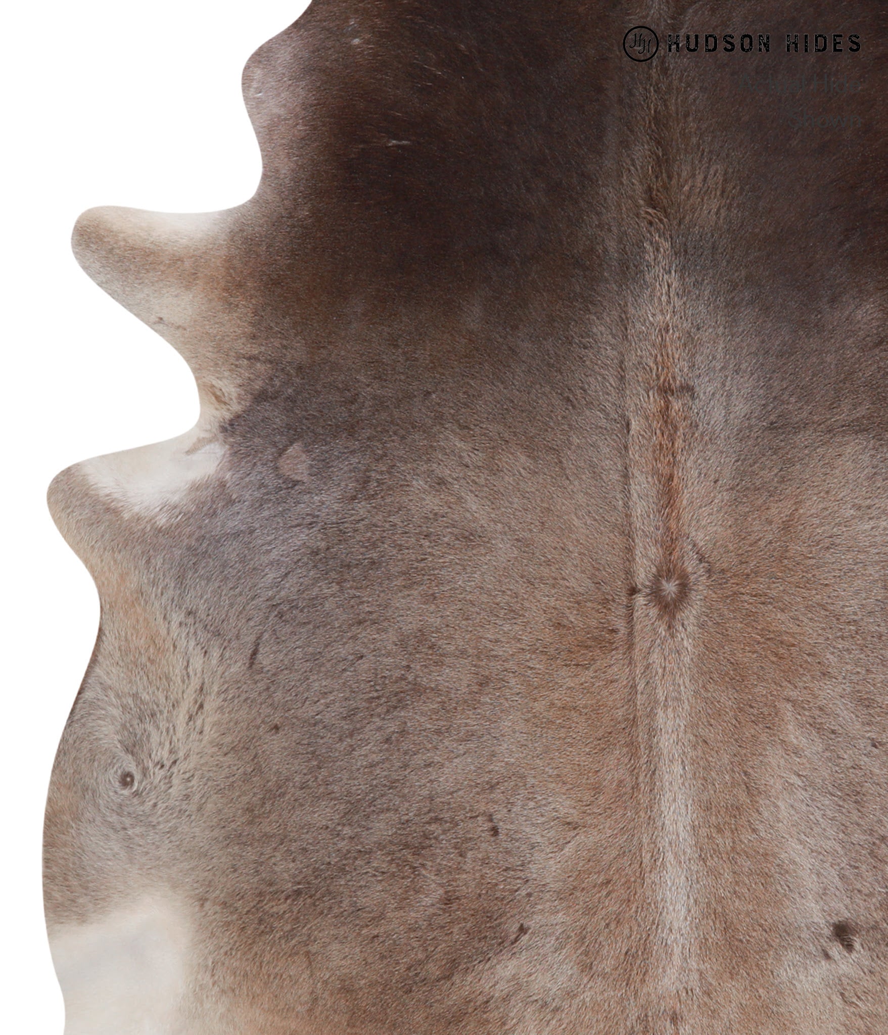 Grey with Beige Cowhide Rug #A4683