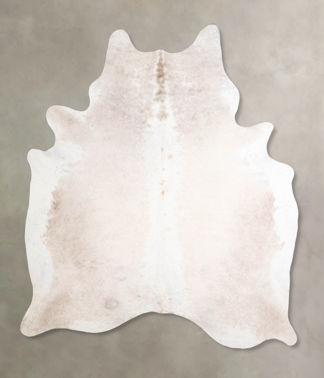 Ivory with Beige XX-Large Brazilian Cowhide Rug 8'2"H x 6'5"W #A46864 