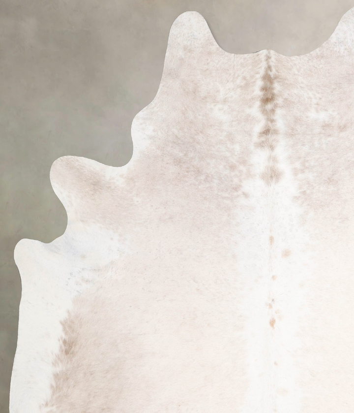 Ivory with Beige XX-Large Brazilian Cowhide Rug 8'2"H x 6'5"W #A46864 by Hudson Hides