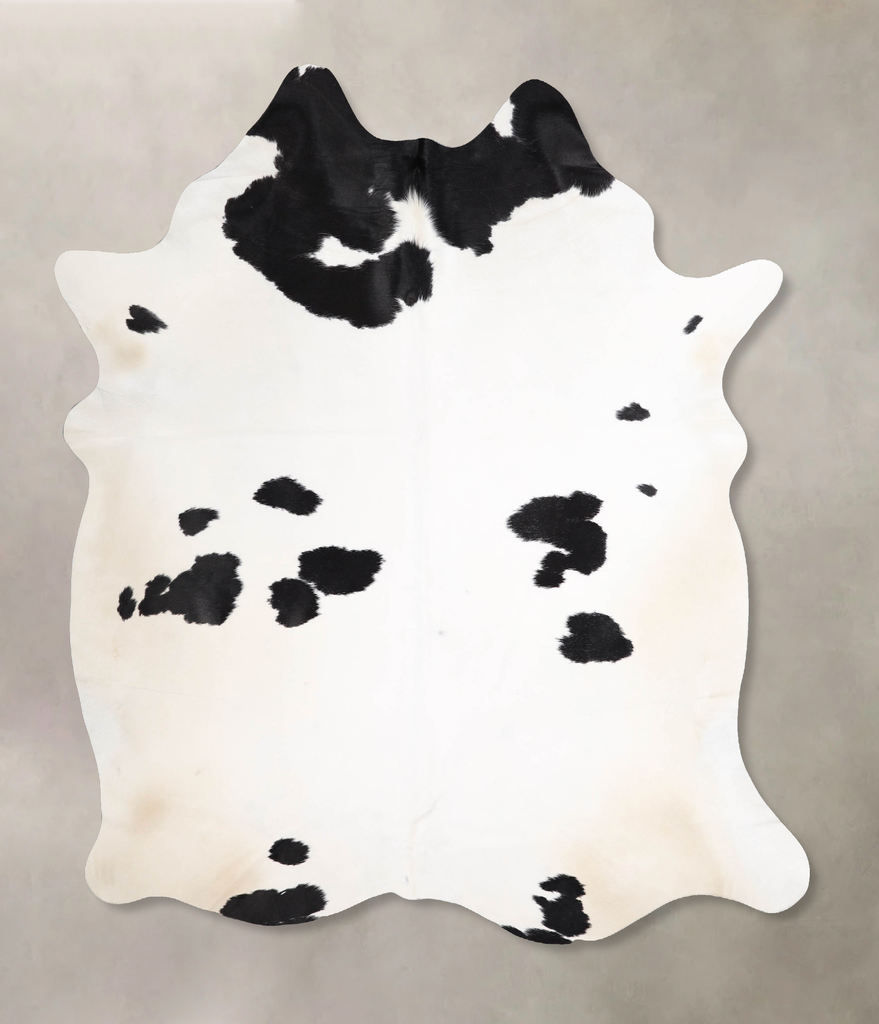 Black and White X-Large Brazilian Cowhide Rug 7'4"H x 6'4"W #A46873 by Hudson Hides