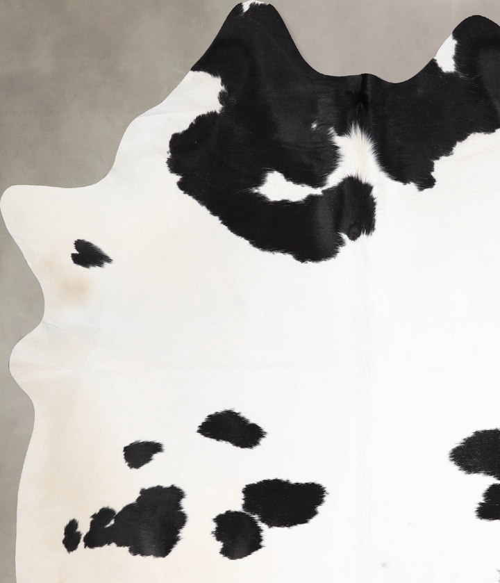 Black and White X-Large Brazilian Cowhide Rug 7'4"H x 6'4"W #A46873 by Hudson Hides