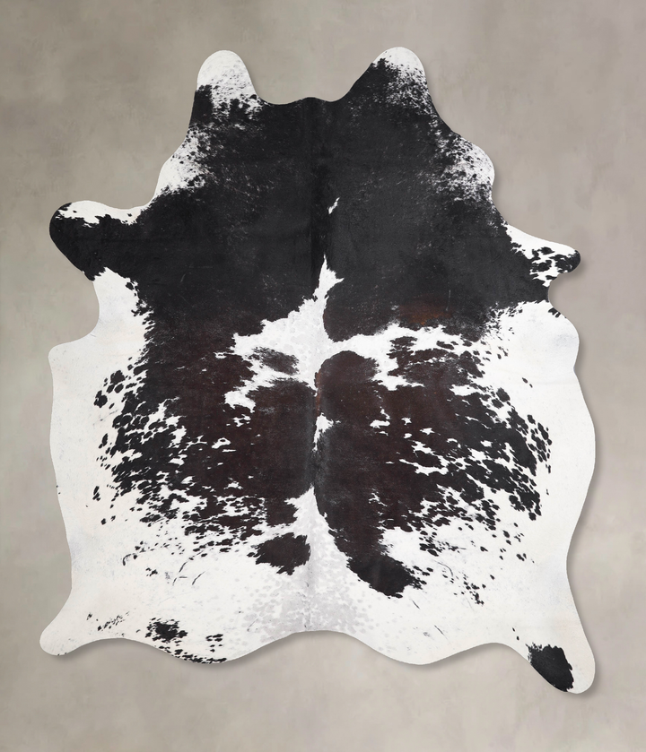 Chocolate and White X-Large Brazilian Cowhide Rug 7'10"H x 6'0"W #A46875 by Hudson Hides