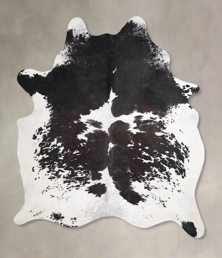 Chocolate and White X-Large Brazilian Cowhide Rug 7'10"H x 6'0"W #A46875 by Hudson Hides
