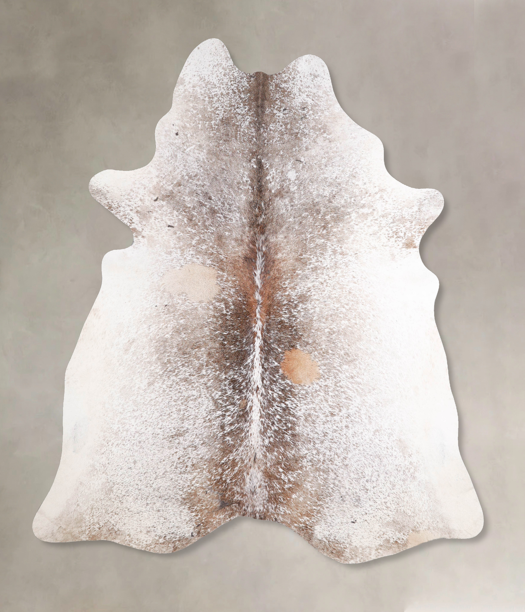 Salt and Pepper Brown X-Large Brazilian Cowhide Rug 7'4"H x 6'7"W #A46