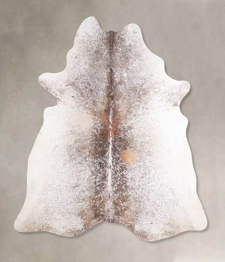 Salt and Pepper Brown X-Large Brazilian Cowhide Rug 7'4"H x 6'7"W #A46878 by Hudson Hides