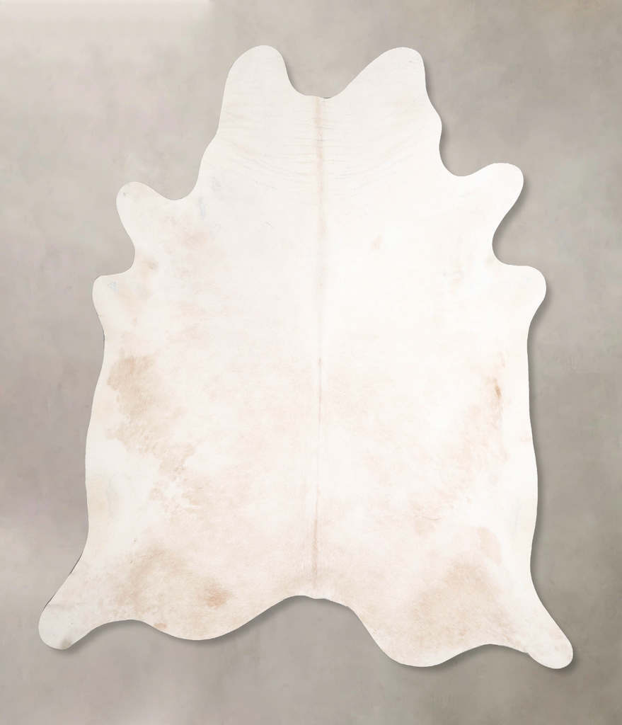 Ivory with Beige XX-Large Brazilian Cowhide Rug 7'9"H x 7'3"W #A46879 by Hudson Hides