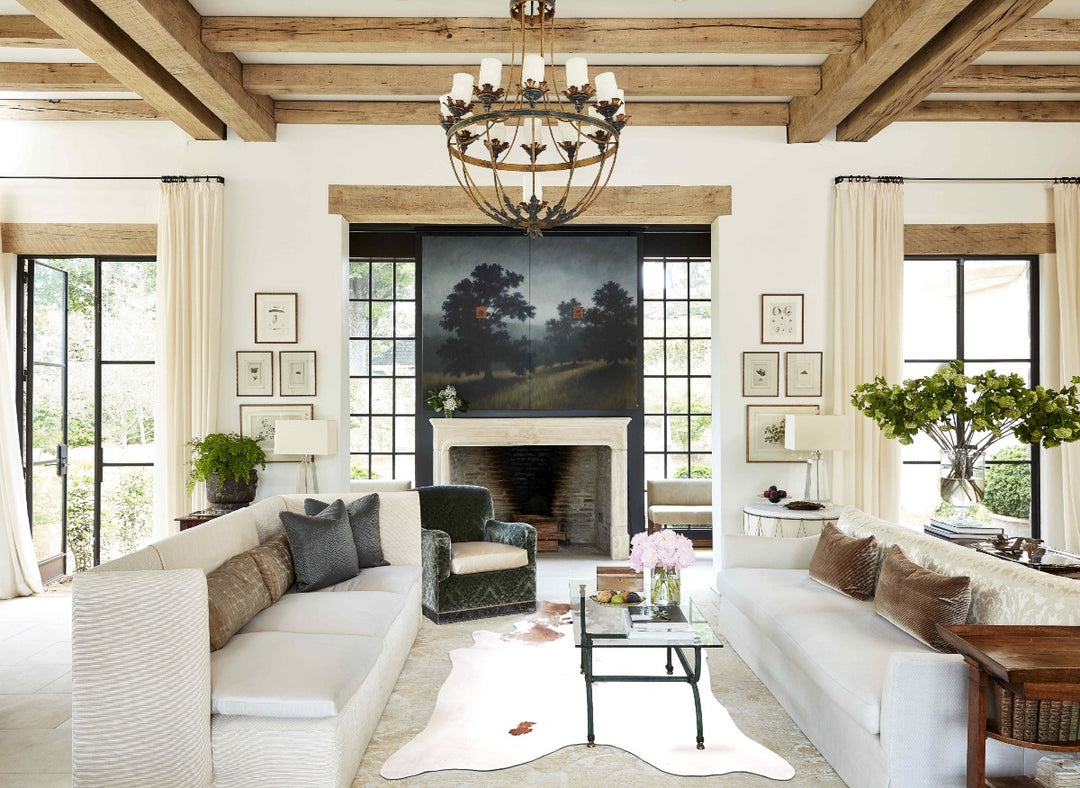 Taupe XX-Large Brazilian Cowhide Rug 8'0"H x 7'1"W #A46893 by Hudson H