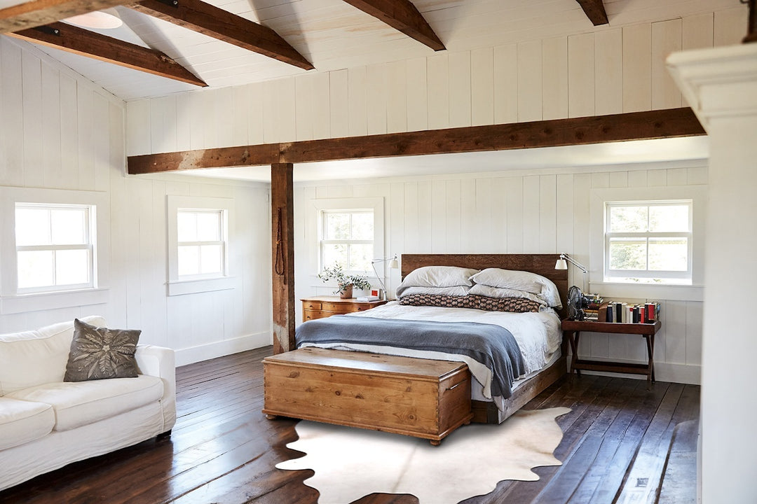 Champagne XX-Large Brazilian Cowhide Rug 8'1"H x 6'9"W #A46910 by Huds