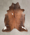 Chocolate and White Large Brazilian Cowhide Rug 6'4