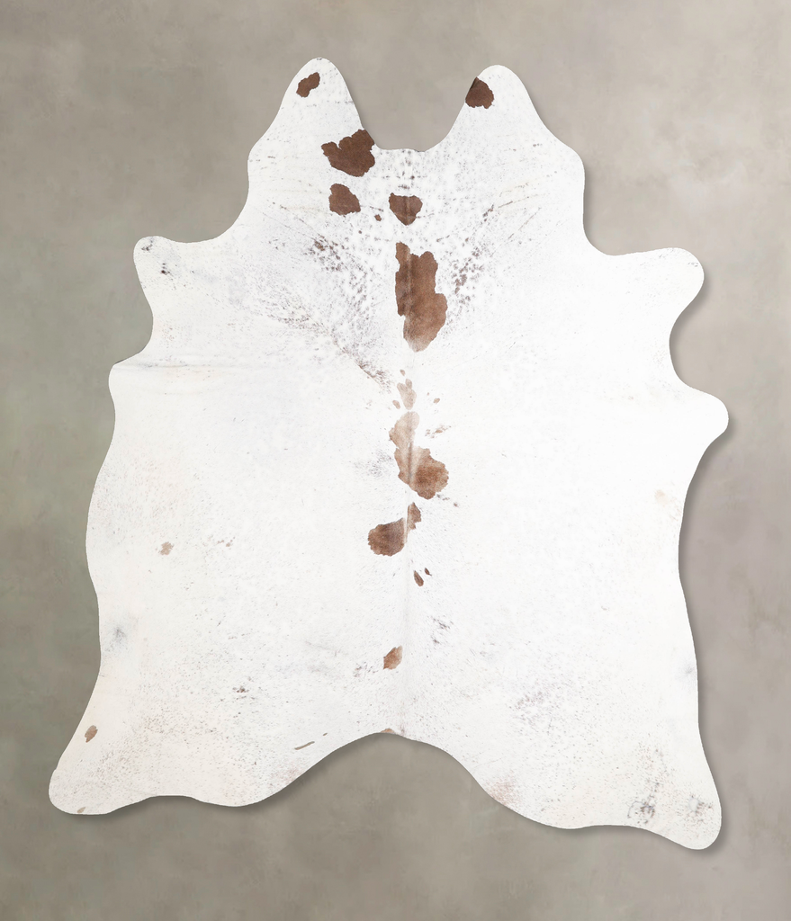 Salt and Pepper Brown X-Large Brazilian Cowhide Rug 7'7"H x 6'6"W #A46928 by Hudson Hides