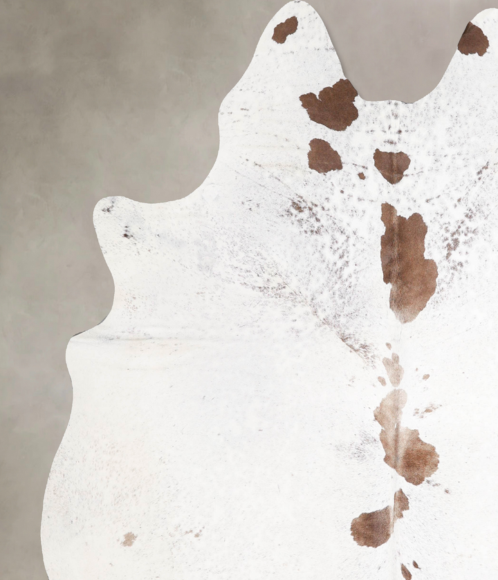 Salt and Pepper Brown X-Large Brazilian Cowhide Rug 7'7"H x 6'6"W #A46928 by Hudson Hides