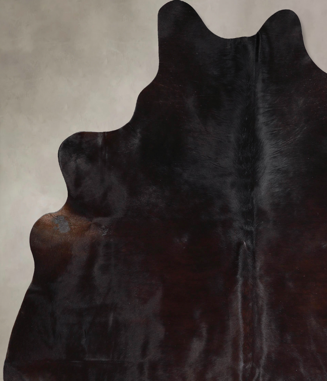 Solid Black X-Large Brazilian Cowhide Rug 7'5"H x 5'11"W #A46933 by Hu