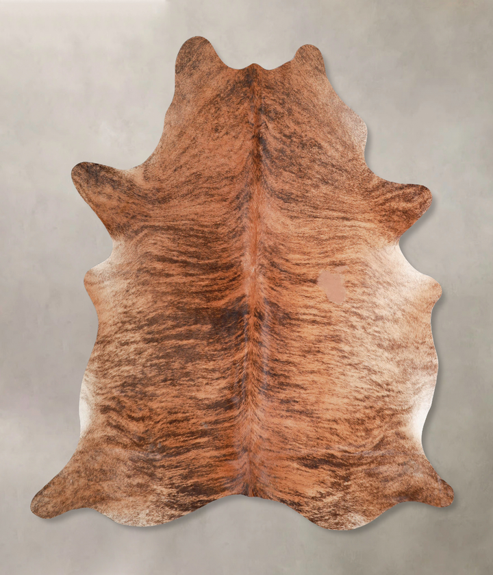 Medium Brindle X-Large Brazilian Cowhide Rug 7'4"H x 6'2"W #A46948 by Hudson Hides