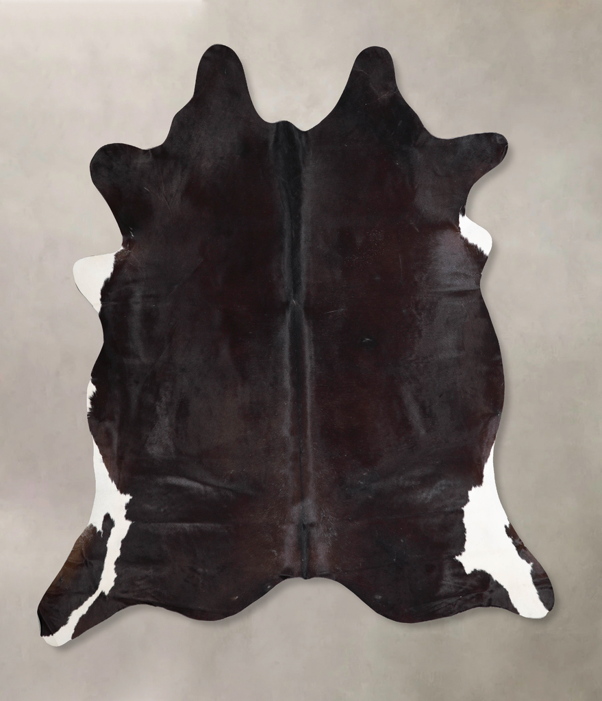 Black and White XX-Large Brazilian Cowhide Rug 7'8"H x 7'2"W #A46952 by Hudson Hides