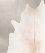 Ivory with Beige XX-Large Brazilian Cowhide Rug 7'8"H x 7'4"W #A46963 by Hudson Hides
