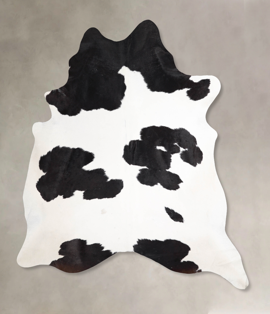 Black and White XX-Large Brazilian Cowhide Rug 8'0"H x 6'7"W #A46976 by Hudson Hides