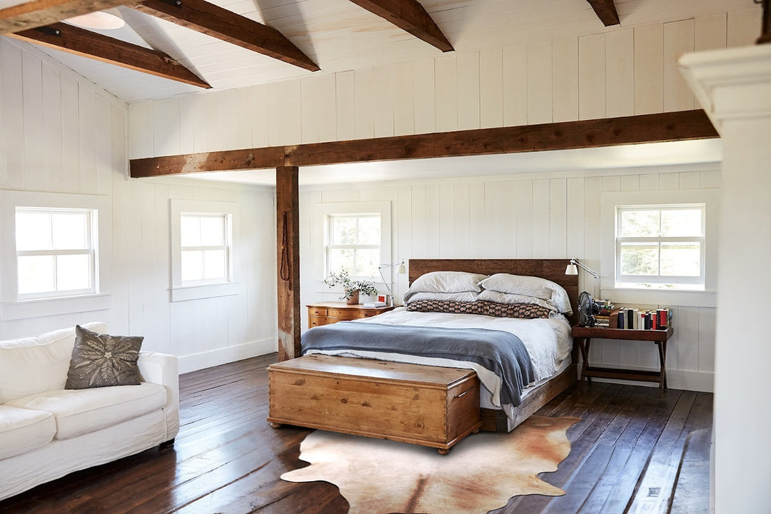 Champagne XX-Large Brazilian Cowhide Rug 7'4"H x 6'10"W #A46978 by Hud