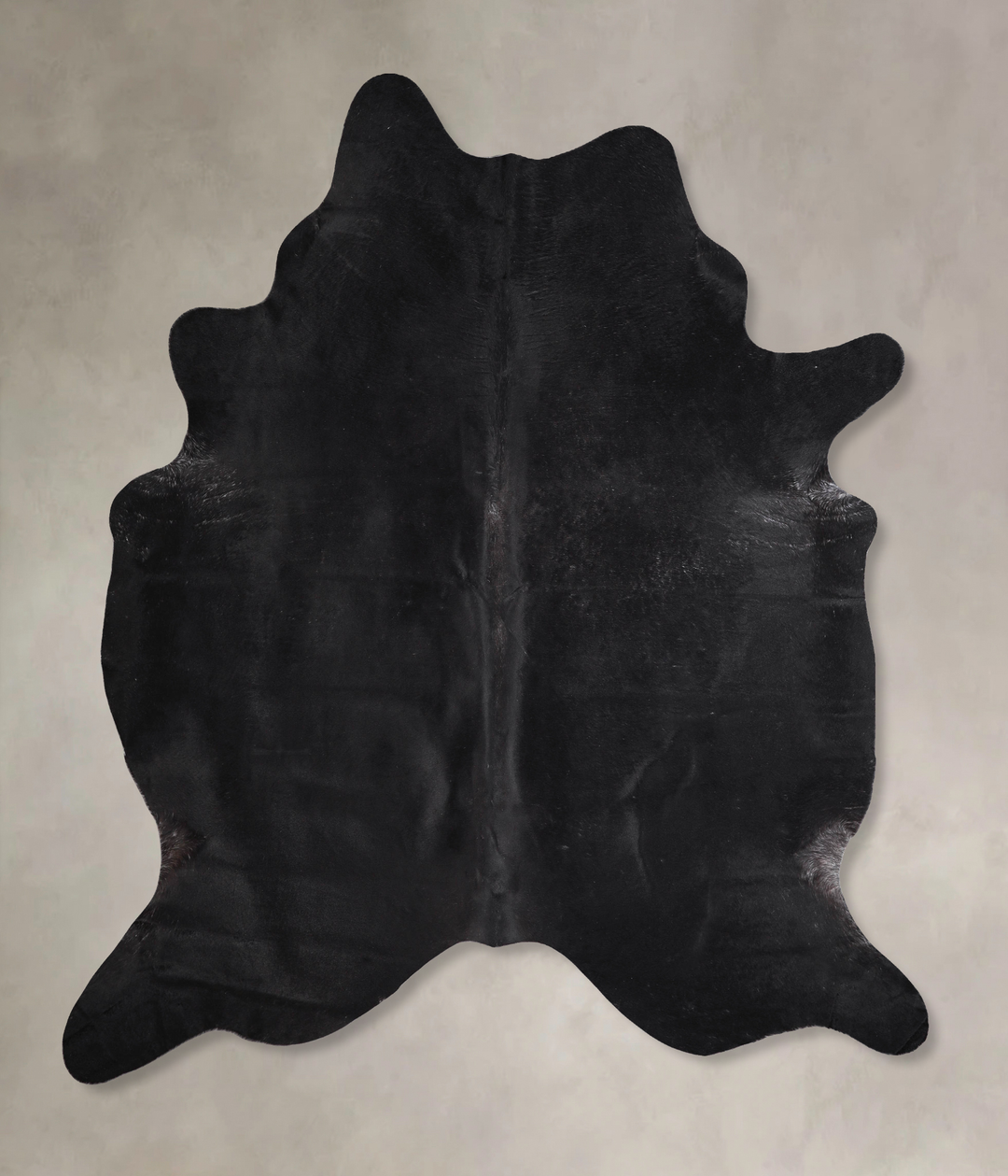 Solid Black XX-Large Brazilian Cowhide Rug 7'11"H x 6'11"W #A46980 by 