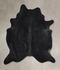 Solid Black XX-Large Brazilian Cowhide Rug 7'11