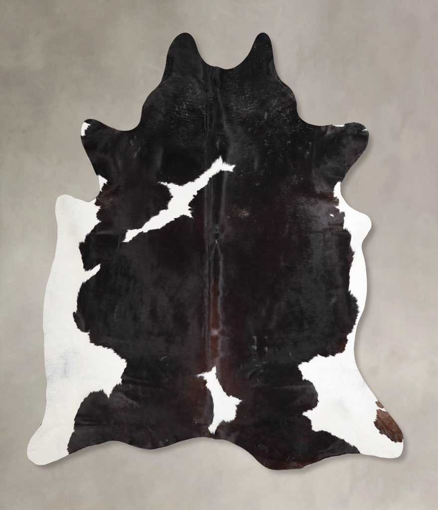 Black and White XX-Large Brazilian Cowhide Rug 8'0"H x 7'4"W #A46988 by Hudson Hides