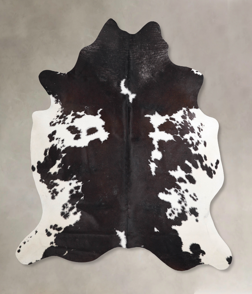 Chocolate and White X-Large Brazilian Cowhide Rug 6'11"H x 6'0"W #A46989 by Hudson Hides