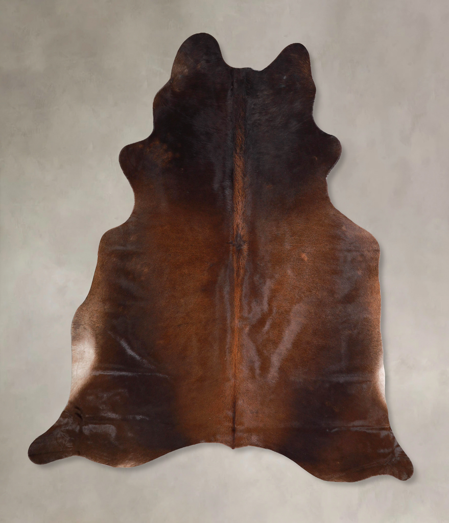 Chocolate X-Large Brazilian Cowhide Rug 7'0"H x 6'4"W #A47020 by Hudson Hides