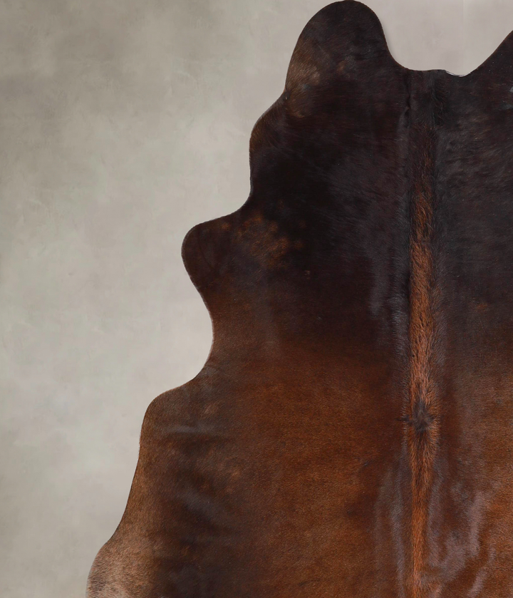 Chocolate X-Large Brazilian Cowhide Rug 7'0"H x 6'4"W #A47020 by Hudson Hides