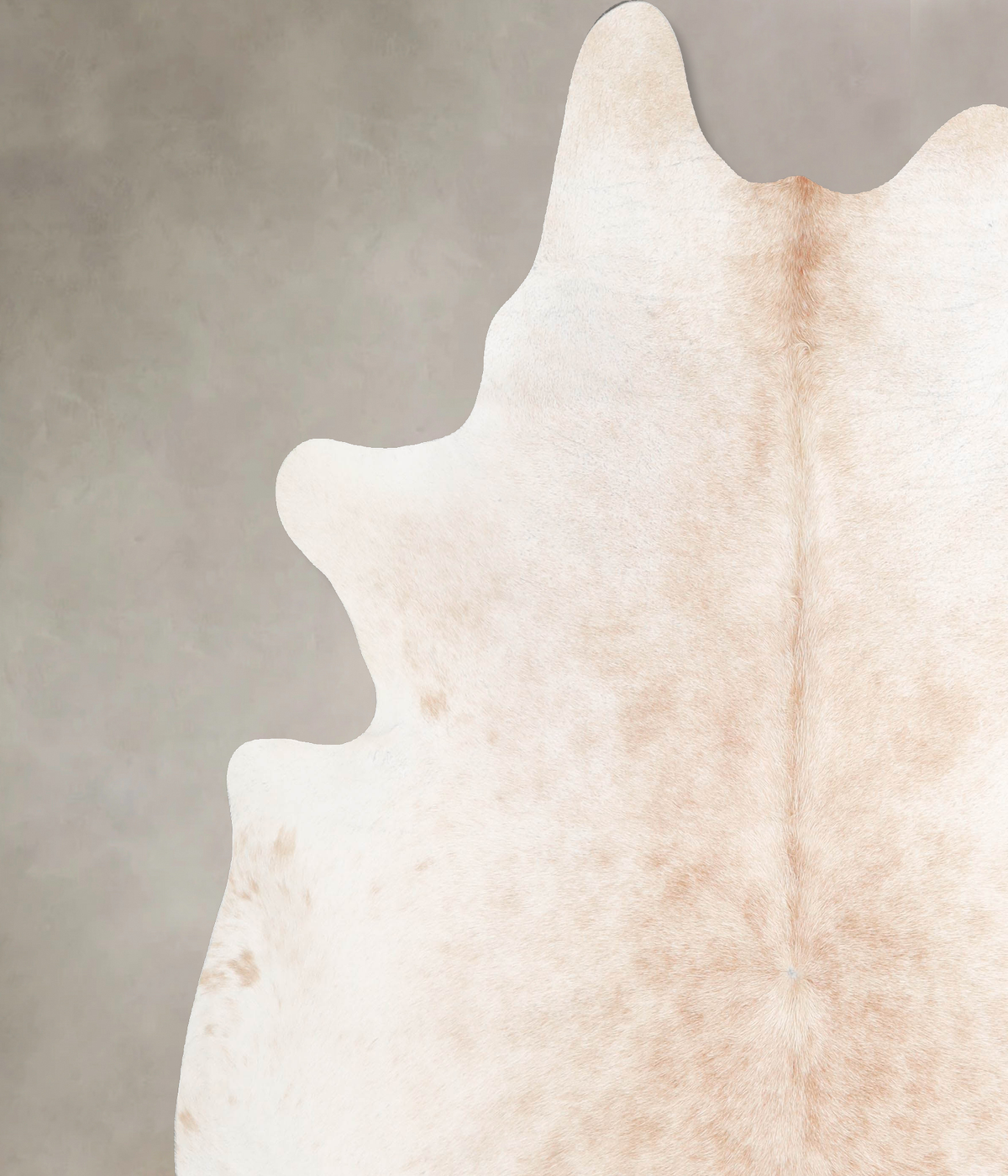Ivory with Beige XX-Large Brazilian Cowhide Rug 7'8"H x 7'4"W #A47030 by Hudson Hides