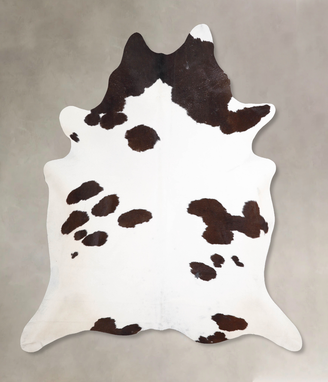 Chocolate and White XX-Large Brazilian Cowhide Rug 7'11"H x 7'1"W #A47