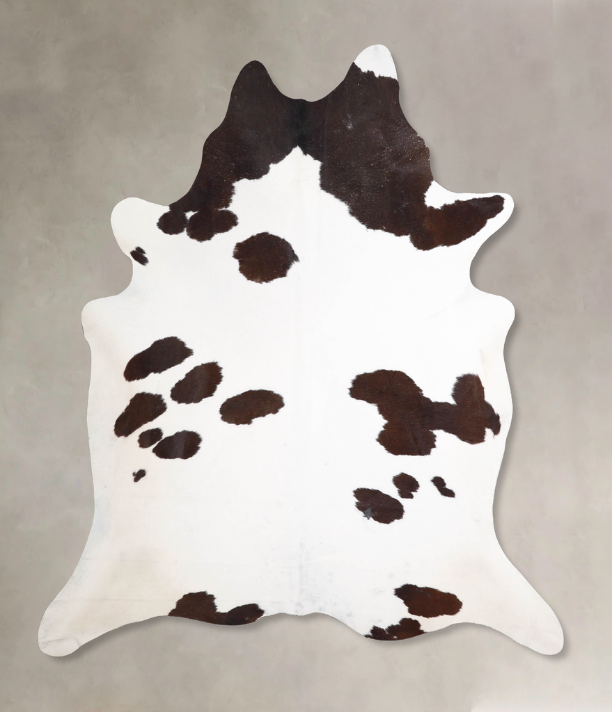 Chocolate and White XX-Large Brazilian Cowhide Rug 7'11"H x 7'1"W #A47031 by Hudson Hides