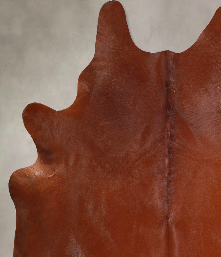 Solid Brown X-Large Brazilian Cowhide Rug 6'11"H x 6'1"W #A47032 by Hudson Hides