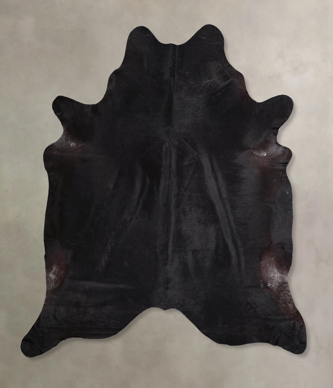Solid Black XX-Large Brazilian Cowhide Rug 7'6"H x 7'0"W #A47033 by Hu