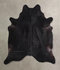 Solid Black XX-Large Brazilian Cowhide Rug 7'6
