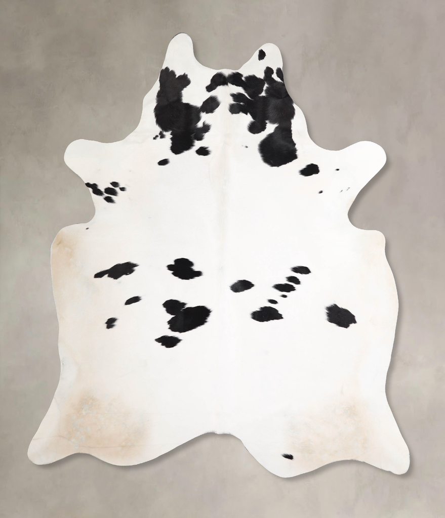 Black and White XX-Large Brazilian Cowhide Rug 7'10"H x 6'7"W #A47046 by Hudson Hides