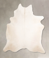Ivory with Beige X-Large Brazilian Cowhide Rug 7'3"H x 6'3"W #A47047 by Hudson Hides