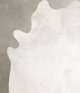 Ivory with Beige X-Large Brazilian Cowhide Rug 7'6"H x 6'7"W #A47048 by Hudson Hides