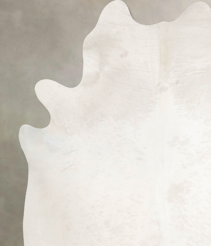 Ivory with Beige X-Large Brazilian Cowhide Rug 7'6"H x 6'7"W #A47048 by Hudson Hides